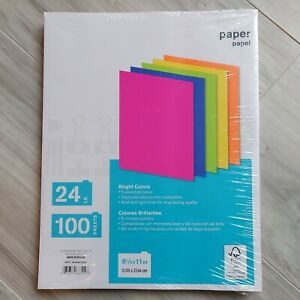 Brights 24 lb. Colored Paper Assorted Colors 100 count