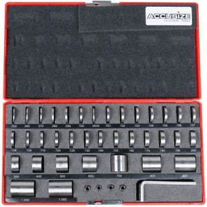 Accusize Industrial Tools 36 Pc Steel Space Block Set In Fitted Case, 3604-7001