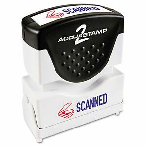 Consolidated Stamp 035606 Accustamp2 Shutter Stamp with Anti Bacteria, Red-B
