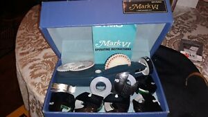 Vintage DYMO Mark IV Label Maker Case Instructions Tape &amp; Printing Wheels 1970s
