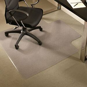 ES Robbins EverLife Chair Mat with Lip for Medium Pile Carpet 45&#034;x53&#034; Crystal...