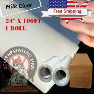 3Rolls 24&#034; x 100FT Waterproof Inkjet Milky Transparency Film for Screen Printing