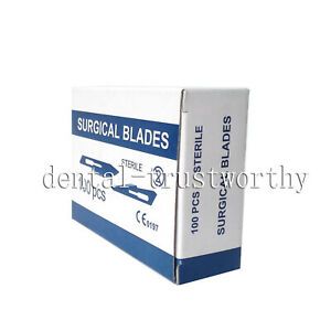 100Pcs Medical Dental Surgical Blades Knife Scalpel Blade