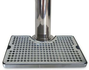 Non-Slip Heavy Duty Stainless Steel Drip Tray 3” Beer Tower Cutout Proper Pour