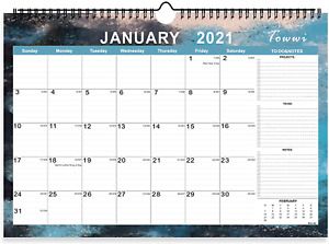 TOWWI Monthly Academic 2 Year Wall Calendar, 2021 - 2022 Desk Calendar, 17” x