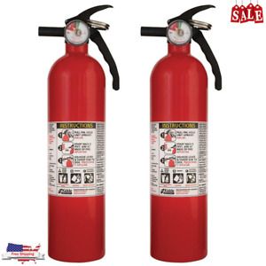 Set of 2 Recreational Fire Extinguisher 1-A:10-B:C Common Fires Home Safety Fire