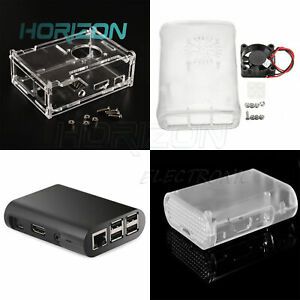 Transparent Clear Case Enclosure Box +Cooling Fan For Raspberry Pi 2/3/B+