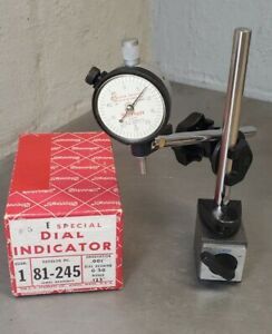 Noga No. PH6400 magnetic base with Starrett No. 81-245 .125&#034; dial indicator