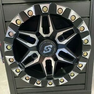 SEDONA SPLIT 6 BEADLOCK WHEEL 14X7 4/156 4+3 (+5MM) BLACK/MACHINED (FREE HAT)