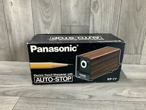 Panasonic Pencil Sharpener KP 77 NEW in BOX Electric Auto Stop Black KP77 Artist