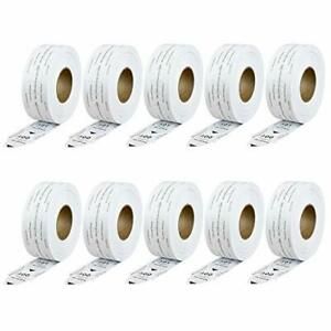 10 Rolls of 2-Digit Turn-O-Matic T80 White Take a Number Tickets for D80 Tick...