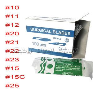 Dental Surgical Sterile Scalpel Blades Carbine Steel Handle 10 Sizes