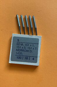 *NOS*60M; 151X1-PRECISION-NEEDLES-100/16/4 (PK. OF 5) FOR SEWING MACHINES*
