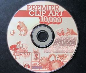 2000 2001 Premier Clip Art 10,000 Expert Software CD disc WORKS vintage!