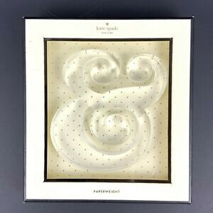 Kate Spade New York Strike Gold Clear Ampersand Acrylic Paperweight