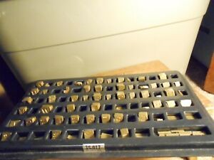 Hermes Brass 1/2&#034; Block Letter, Numbers, &amp; Spacers on 5/8&#034; Block 178 Pieces