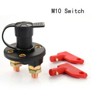 Red Key Cut Off Battery Main Kill Switch Vehicle Power Switch for Truck Boat Lp