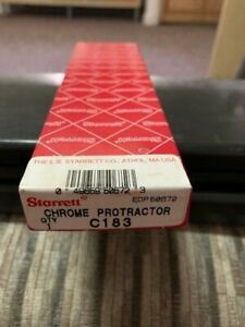 Starrett C183 6&#034; Chrome Protractor   IN STOCK