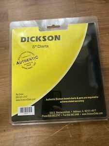 New Dickson 8” inch Charts for Recorders C417 630-543-3747 60 Pack
