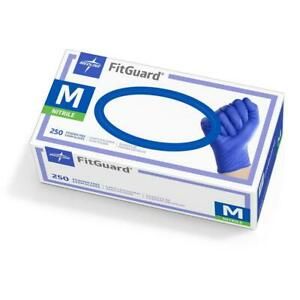 MEDLINE Fitguard Touch Nitrile Powder Free Exam Gloves (Medium) 250/Box