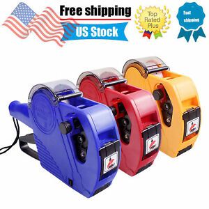MX5500 EOS 8 Digits Price Labeller Tag Gun with Label Paper &amp; Ink Roller B8G6