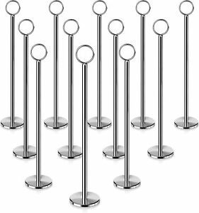 New Star Foodservice 23244 Ring-Clip Table Number Stand - Set of 12 - 12-Inch