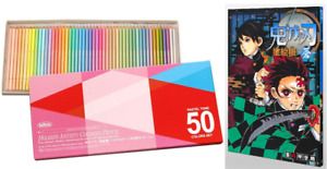 Pastel Tones 50 Color Holbein Artist Pencils 20936 Paper Box &amp; Demon Slayer Ao