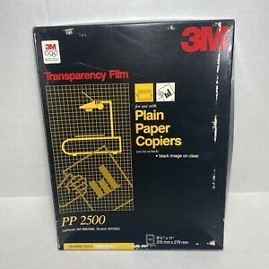 Transparency Film 3M PP2500 For Plain Paper Copiers 8.5x11 – Over 65 Sheets