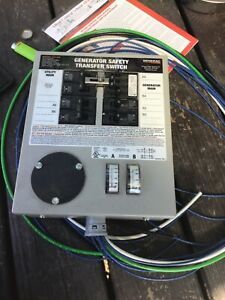 Generac Generator Safety Transfer Switch Fuse Box with wiring Generac