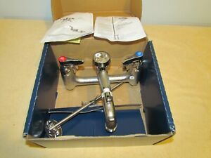 New T&amp;S Brass B-0665-BSTR Service Sink Faucet, Wall Mount, 8&#034; Centers