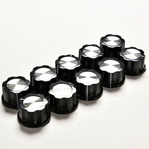 10pcs High Quality Control Rotary Knob For 6mm Knurled Shaft Potentiometer HB