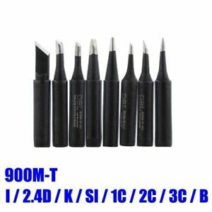8pcs/lot Lead-free Soldering Solder Iron Tips 900M-T-I 900M-T-K 900M-T-B For 936
