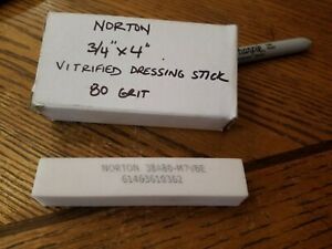 Norton, 3/4&#034; x 4&#034;, dressing stick, vitrified, 80 grit, Aluminum Oxide, New