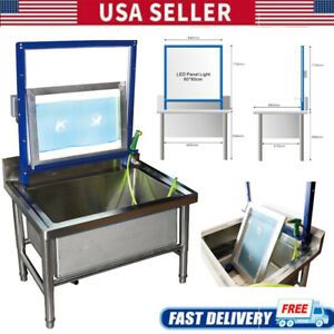 Floor Type Stainless Steel Screen Printing Wash Tank Washout Booth&amp;Backlight USA