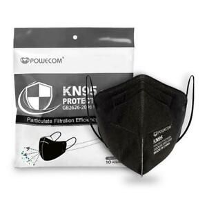 Powecom Black Protective Face Covering And Filtration Mask 10pcs Per Bag