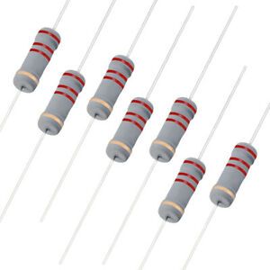 200pcs 2W 2.2K Ohm Carbon Film Resistor 5% Tolerance 4 Color Bands