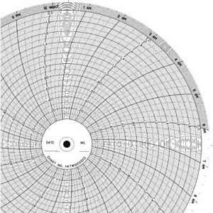 GRAPHIC CONTROLS CLH GDTW0050U050 Chart,10 In,0 to 50,1 Day,PK100