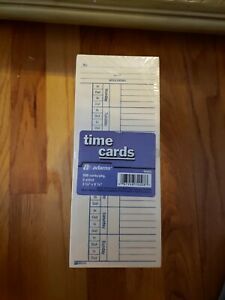 500 Ct Time Cards Punch Employee Payroll Amano clock 2 Sided Adams 9664A NEW