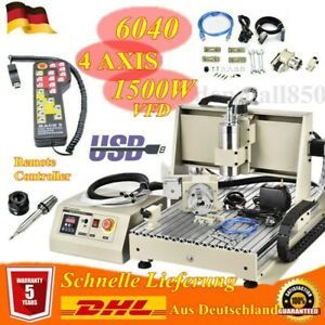 4 Axis CNC 6040Z Engraving Milling Machine Engraver Cutter USB Router 220V + RC