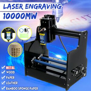 10W 10x24CM Desktop Laser Engraving Machine CNC DIY Metal Wood Printer  Q z
