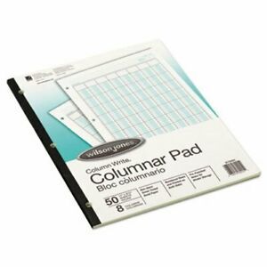 Wilson Jones Accounting Pad, Eight Six-Unit Columns, 50-Sheets (WLJG7208A)
