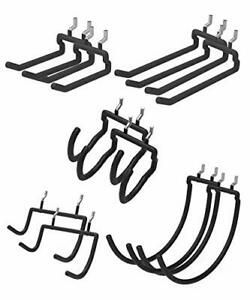 POETISKE Pegboard Set Hooks Hangers 10pc Firearm Drill Cord Holder Fits for 1/4&#034;