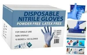 NITRILE Gloves Disposable-Latex-Free &amp; Powder-Free, 4 Mil Thick Extra Large