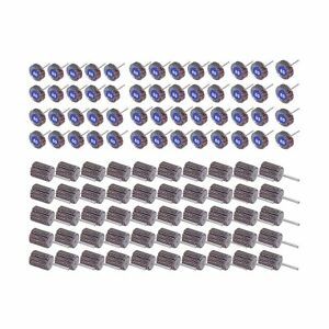 100 Pcs Abrasive Flap Wheel Sander 80 Grit 1/8&#034; Shank Diameter 32mm 3/8&#034; Thick a