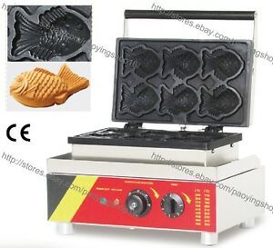 Commercial Nonstick Electric Korea Fish Waffles Taiyaki Maker Iron Baker Machine