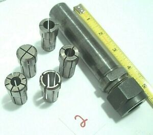 DA100 COLLET EXTENSION W/5 COLLETS 1&#034; DIA SHANK DA 100 KENNAMETAL OR OTHER LOT#2