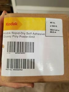 Rapid Dry Self-Adhesive Glossy Poly Poster 6Mil 60&#034; x 100&#039; KRDSAGP60