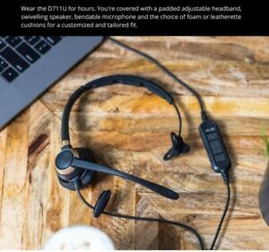 NIB Discover D711U Deluxe Corded USB Headphones Headset Computer Zoom w Mic NEW