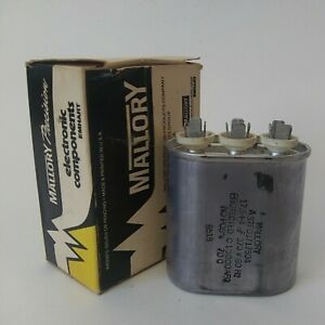 Mallory Motor Run Capacitor A37FD3717504 17.5+4 MFD 370VAC Oval -40C to 70C