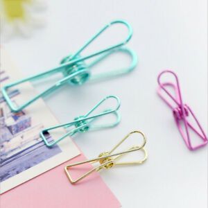 10 Pcs Decorative Metal Wire Binder Grip Clip Spring Paperclip Letter Photo